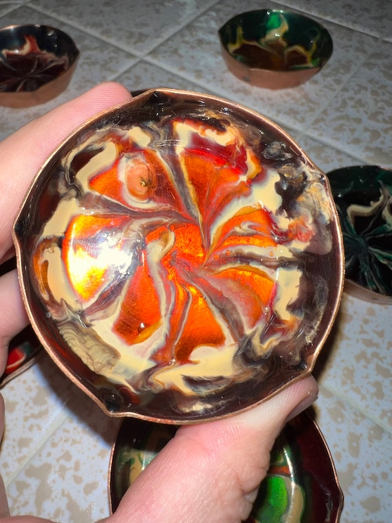 Vintage Copper Dishes Handmade in Greece