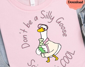 Science Teacher PNG, Cute STEM Sublimation, Lab Tech Clipart, Silly Goose PNG, Science is Cool, Lab Tech Design, Science Humor, Digital
