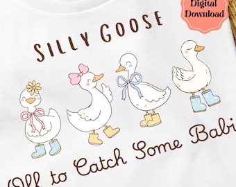 Labor and Delivery Nurse PNG, Midwife Sublimation, OBGYN Clipart, Doula Shirt Design, Silly Goose l&d Nurse, Midwives Graphic, Cricut
