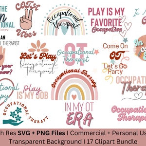 Ergotherapie Clipart Design, PNG, SVG, Sublimation Cricut Design, Cricut Bundle, Print on Demand, OT Clipart