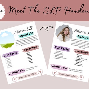 Meet the Speech Therapist, Meet the SLP, Meet the Speech-Language Pathologist