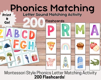 200 Letter Sound Matching, Phonics, Beginning Sound Sorting, Initial Sound Phonemic Awareness, Speech Therapy, Auditory Discrimination