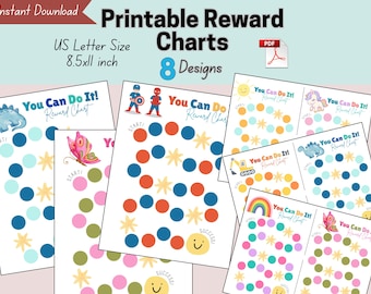 Reward Chart, Kids Sticker Chart, ABA Therapy, Behavior Management, Calming Corner, Toddler Reward Chart, Printable PDF, ESE, Goal Tracker