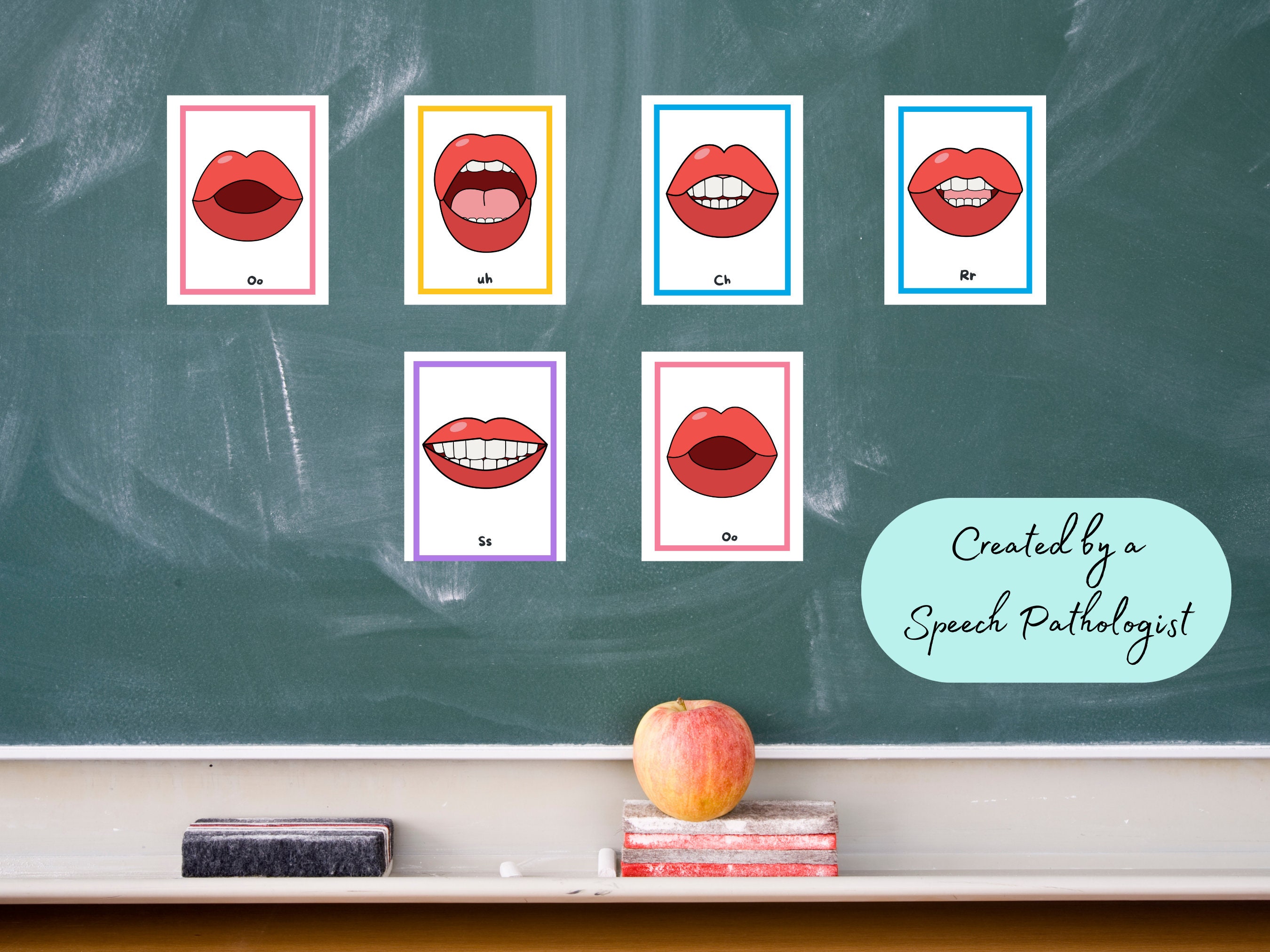 Articulation Cue Cards, Speech Sound Visuals, Mouth Shapes Bundle ...