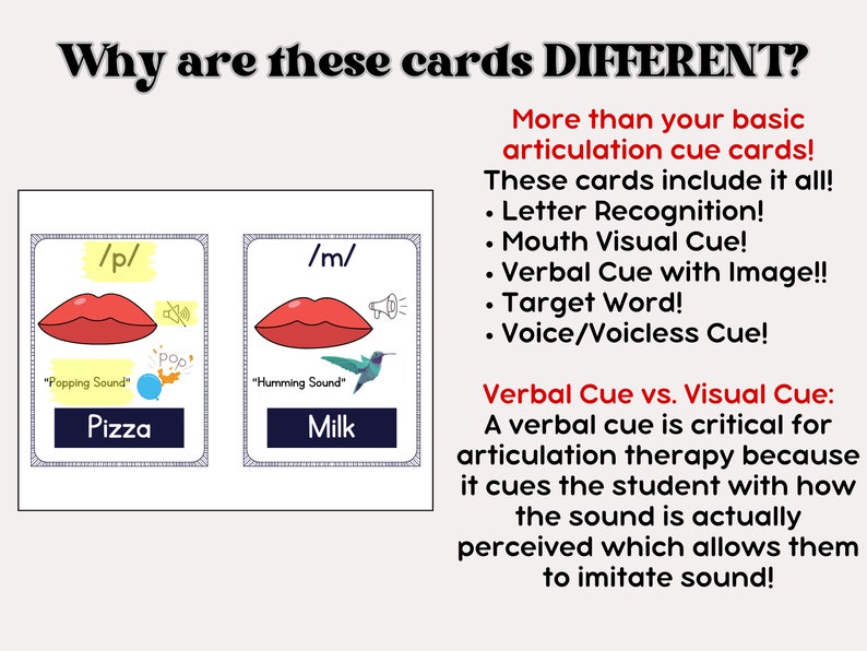 37 Articulation Cue Cards, Speech Sound Flashcards, Speech Therapy ...