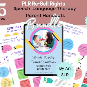 25 documents à distribuer pour les parents en orthophonie, droits de revente, modèle modifiable Canva, matériel orthophonique, lot d'orthophonie, aides visuelles pour la thérapie