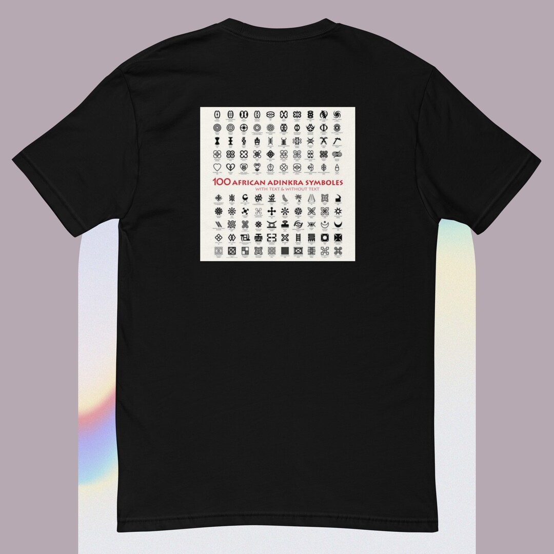 Men's Tshirt With Adinka Symbols and Meanings Etsy