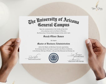 University and College diploma template, certificate, high school diploma, Editable in canva, Fake Certificate, Digital Download !