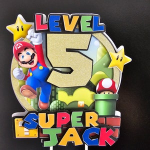 Personalised 3D kids cake topper - Super Mario
