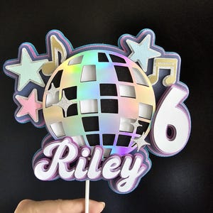 Personalised 3D cake topper - Disco Mirror ball Dance