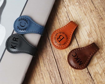 Leather Magnetic Bookmark, Personalized Leather Bookmark, Custom Leather Bookmark, Handmade, Reader Gift, Gift For Him, Gift For Her