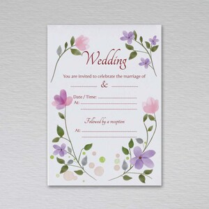 Wedding Invitations, Wedding Invitations Blank Reception Save Date RSVP Table Numbers Name Cards, Wedding Invitations Flowers, Wedding card