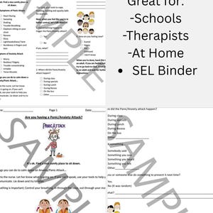 May include: A printable Anxiety/Panic Report with prompts and questions to help manage anxiety. Includes sections on symptoms, coping strategies, and feelings. Great for schools, therapists, and at-home use.