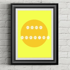 Good Morning Sunshine Printable Poster, Positive Poster, Modern Wall Art for Trendy Home Decor, Various Print Sizes
