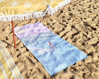 Sand Free Beach Towel | Kaspian. Sustainable, Compact, Lightweight, Rapid Drying: Travel | Beach | Swim | Pool (Kirra)