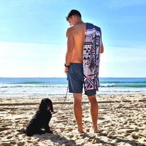 Sand Free Beach Towel | Kaspian. Sustainable, Compact, Lightweight, Rapid Drying: Travel | Beach | Swim | Pool (Nazare) Strandtuch