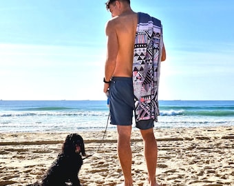 Sand Free Beach Towel | Kaspian. Sustainable, Compact, Lightweight, Rapid Drying: Travel | Beach | Swim | Pool (Nazare) Strandtuch