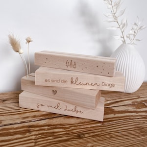 Kartenhalter personalisiert | Fotohalter | Fotoleiste mit Trockenblumen | es sind die kleinen Dinge | Kartenhalter mit Wunschtext | Herz