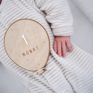 Luftballon Meilensteinkarten Holz | Meilensteinset | mein erstes Jahr | Meilensteinkarten Baby | Geschenk Geburt | Newborn | Meilensteine