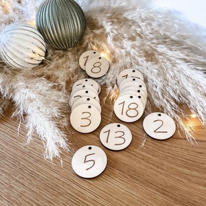 Adventskalender aus Holz personalisierter Weihnachtskalender 3D Effekt Winderlandschaft Rentier Kinder Weihnachten Adventszeit nur Zahlen