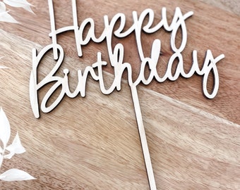 Caketopper Happy Birthday | Geburtstag | Tortenstecker aus Holz | Kuchen | personalisierter Caketopper | Geburtstagsfeier | Tortendeko