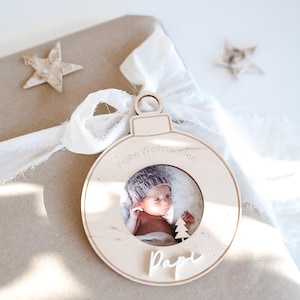 personalized wooden Christmas bauble with photo | gift tag | Christmas tree decoration | Christmas pendant | Christmas decoration individual