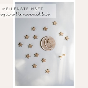 Meilensteinkarten aus Holz | personalisierte Meilensteine | Baby Meilensteinset | mein erstes Jahr | Geschenk zur Geburt | Newborn | Mond