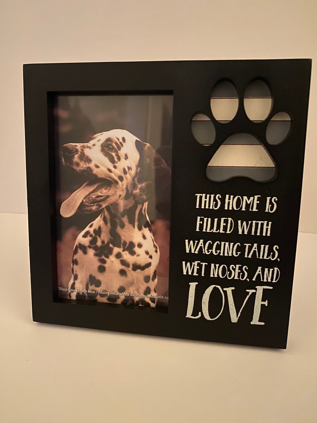 pet-photo-paw-print-photo-frame-paw-print-picture-frame-etsy