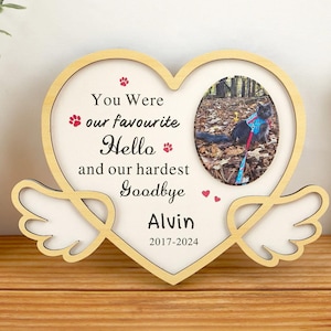Gifts for Pets Dog Memorial Gift, Custom Pet Portrait Memorial Dog Frame, Pet Loss Gift Cat Loss Gift, Dog Mom Gift, Personalized Pet Gift