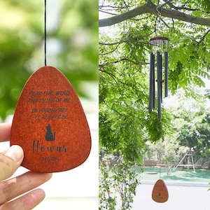 Dog Memorial Wind Chime | Pet Listen to the Wind Chime | Memorial Gift Loss of Dog | Dog Remembrance Gift | Pet Memorial | Pet Memorial Gift