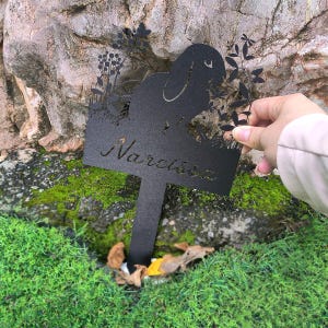 Custom Rabbit Memorial Stake,Bunny Memorial Plaque,Rabbit Grave Marker, Pet Breed Metal Sign,Pet Memorial Gift,Pet Loss Gift