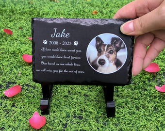 Custom Dog Memorial Stone,Personalized Pet Memorial,Pet Grave Marker With Photo,Pet Grave Stone,Pet Garden Memorial,Dog Sympathy Gift