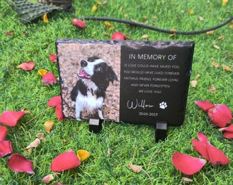 Personalized Granite Pet Grave Marker for Dogs & Cats,Pet Memorial Stone Grave Marker Granite Headstone,Sympathy Gift for Pet Loss