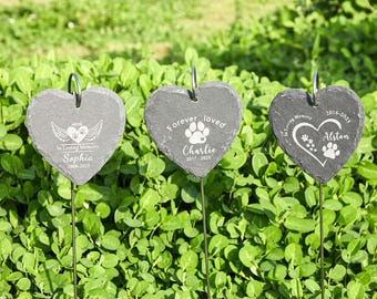 Laser Engraved Pet Memorial Stone,Custom Pet Memorial Garden Stone,Pet Remembrance Gift,Honor Your Beloved Cat or Dog,Pet Grave Marker