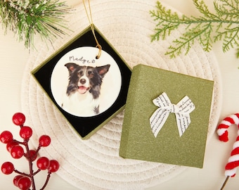 Enfeite personalizado com foto em aquarela do seu animal de estimação, lembrança personalizada com retrato do seu pet, presente para amantes de cães, presente para mães de gatos, presente para quem perdeu um pet, presente em memória de um cachorro.