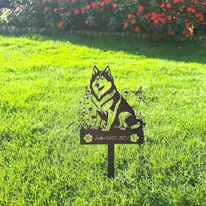 Custom Dog Memorial Stake, Personalized Dog Garden Stake Sign, Dog Breed Metal Sign, Metal Stake, Dog Grave Marker, Pet Loss Gift