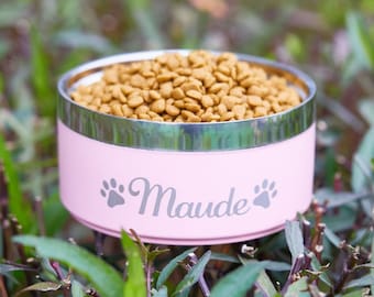 Personalized Dog Bowl Custom Dog Feeder Bowls Insulated,Stainless Steel Pet Bowl with Name Food Bowl Water Bowl Cat Bowls Pet Dog Cat Gifts