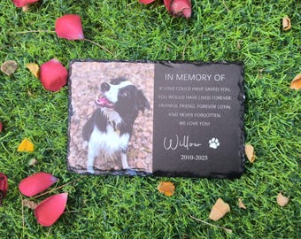 Personalized Memorial Plaque for Pets Dog Cat,Customized Engraved Gravestone, Memorial Stone for Lost Loved One,Pet Memorial Gifts