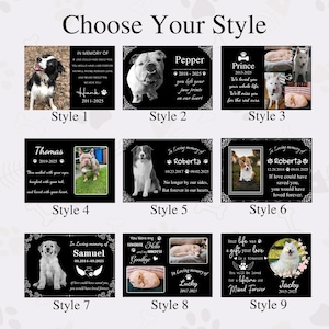 Personalisierter Haustier Gedenkstein,Benutzerdefinierter Haustier Gedenkstein,Haustier Grabstein mit Foto,Haustier Grabstein,Haustier Gedenkgeschenk,Hund Sympathie Geschenk Bild 7