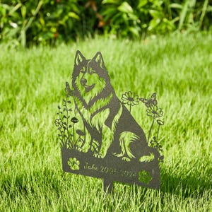 Custom Dog Memorial Stake,Personalized Dog Garden Sign,Pet Design Garden Sign,Dog Grave Marker, Pet Loss Gift, Gift for Pe