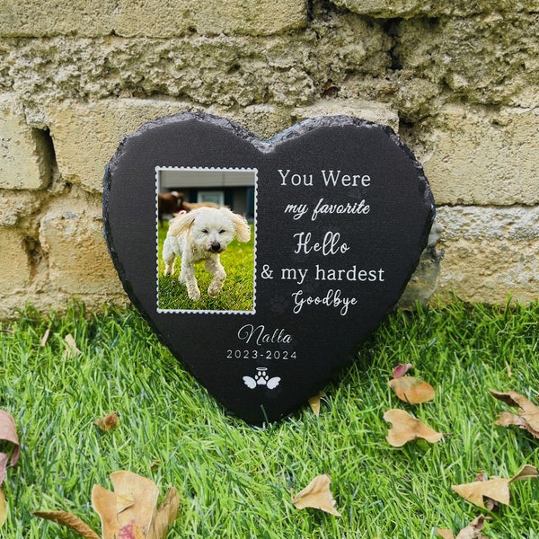 Pet memorial stone | Custom dog memorial | Personalized Slate Pet memorial | Pet memorial plaque | Dog memorial stone | Pet remembrance