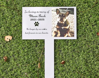 Custom Dog Photo Memorial Stake, Dog Grave Marker, Personalized Dog Garden Sign,Pet Portrait Plaque,Garden Decor Metal,Pet Loss Gift