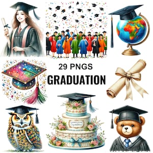Afstuderen clipart, afstuderen Cap PNG, klasgenoot clipart, studenten clipart, aquarel Grad Cap, afstuderen partij PNG, Grad clipart