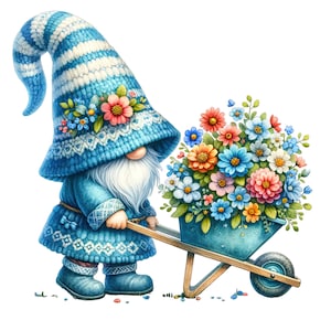 Clipart nain de printemps, clipart nain, chambre de bébé nain, printemps Png, nains de jardin, fleurs de nain de jardin, nain des bois, nain de printemps, nain Png