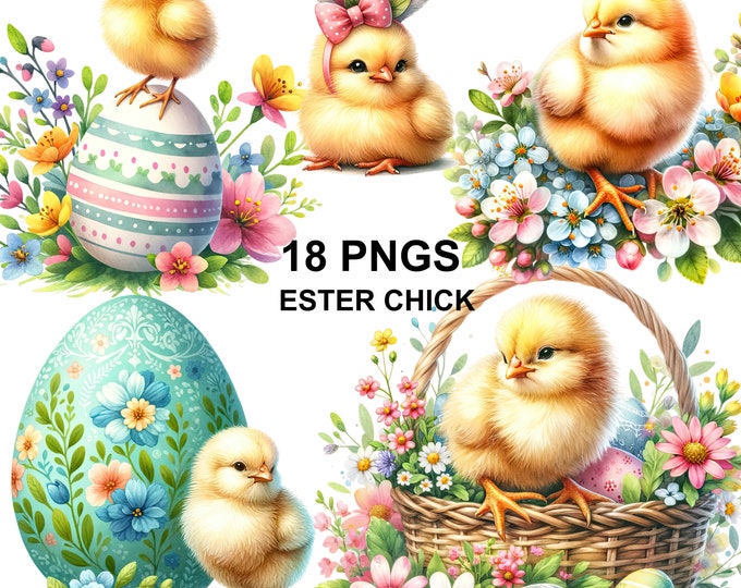 28 Png,easter Chicks Clipart,easter Bundle Clipart,easter Chicken ...
