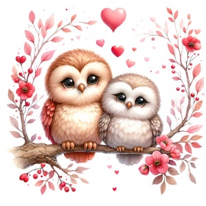 Watercolor Cute Valentines Owl Clipart, Owl Valentine,Romantic Clipart, Valentines Day Clipart, Cute Owl Clipart, Owl Png,Valentine Owl Png,Love Clipart,Valentines Png,Owl Illustration,Watercolor Owl,Owl with Heart,Valentines Animals Clipart,Love PNG