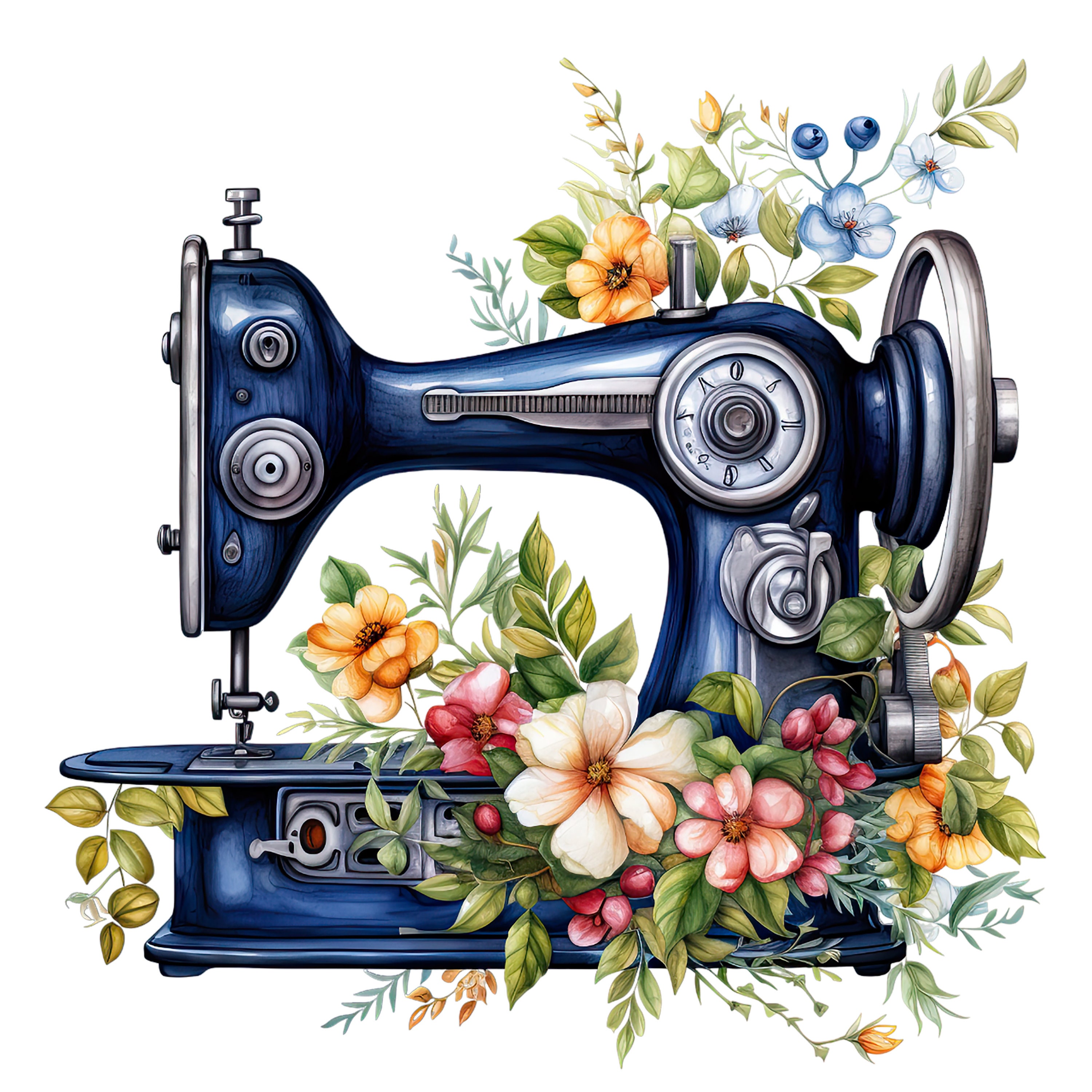 Watercolor Floral Sewing Machine PNG Sewing Machine Clipart Sewing Watercolor Floral Sewing Machine PNG Sewing Machine Clipart Sewing
