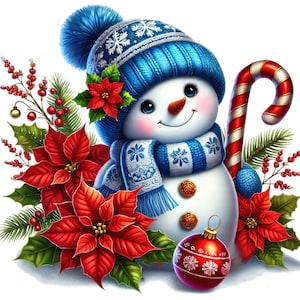 Lot de cliparts Noël bonhomme de neige, bleu bonhomme de neige Png, graphiques festifs de bonhommes de neige, vacances des cliparts, clipart mignon bonhomme de neige, clipart bonhomme de neige, bonhomme de neige