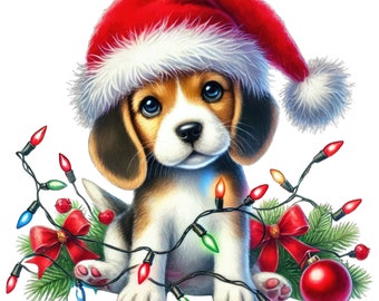 Christmas Puppy Clipart Bundle: Festive Dog Graphics (Digital Download)