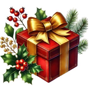 Christmas Gift Clipart,Christmas Present Clipart,Watercolor Christmas Presents graphics,Xmas Present PNG,Holiday Graphics,Xmas gift box,gift box clipart,xmas sublimation,Present box png,watercolor present,festive clipart, gift illustration,Gift Png